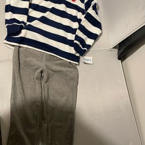 Carter’s Toddler Boys’ 2-Piece Pants Fleece Jacket, Long Sleeve Shirt Size 5T